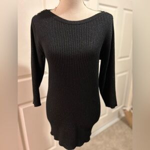 Lane Bryant Ribbed 3/4 sleeve sweater with silver sparkles. SZ 18, NWOT